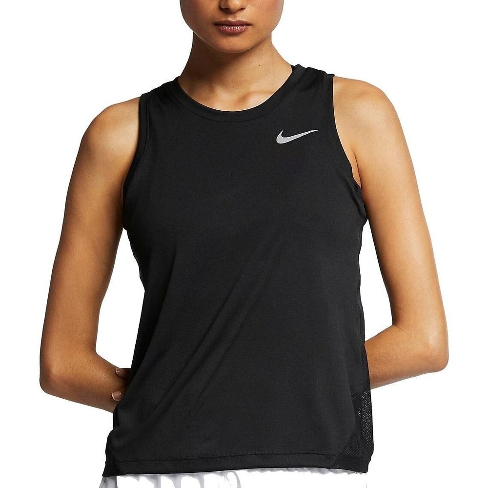 Nike Womens Miler Running Tank Top Training Sports Athletic Black‎ AJ8121-010